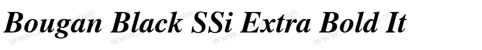 Bougan Black SSi Extra Bold Italic字体转换